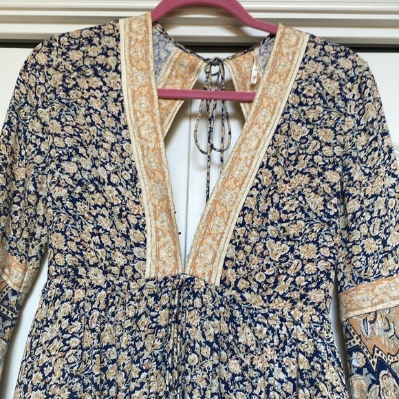 Free People Once Upon Summertime Romper Jumpsuit Womens XS open back Bohemian - Picture 5 of 11